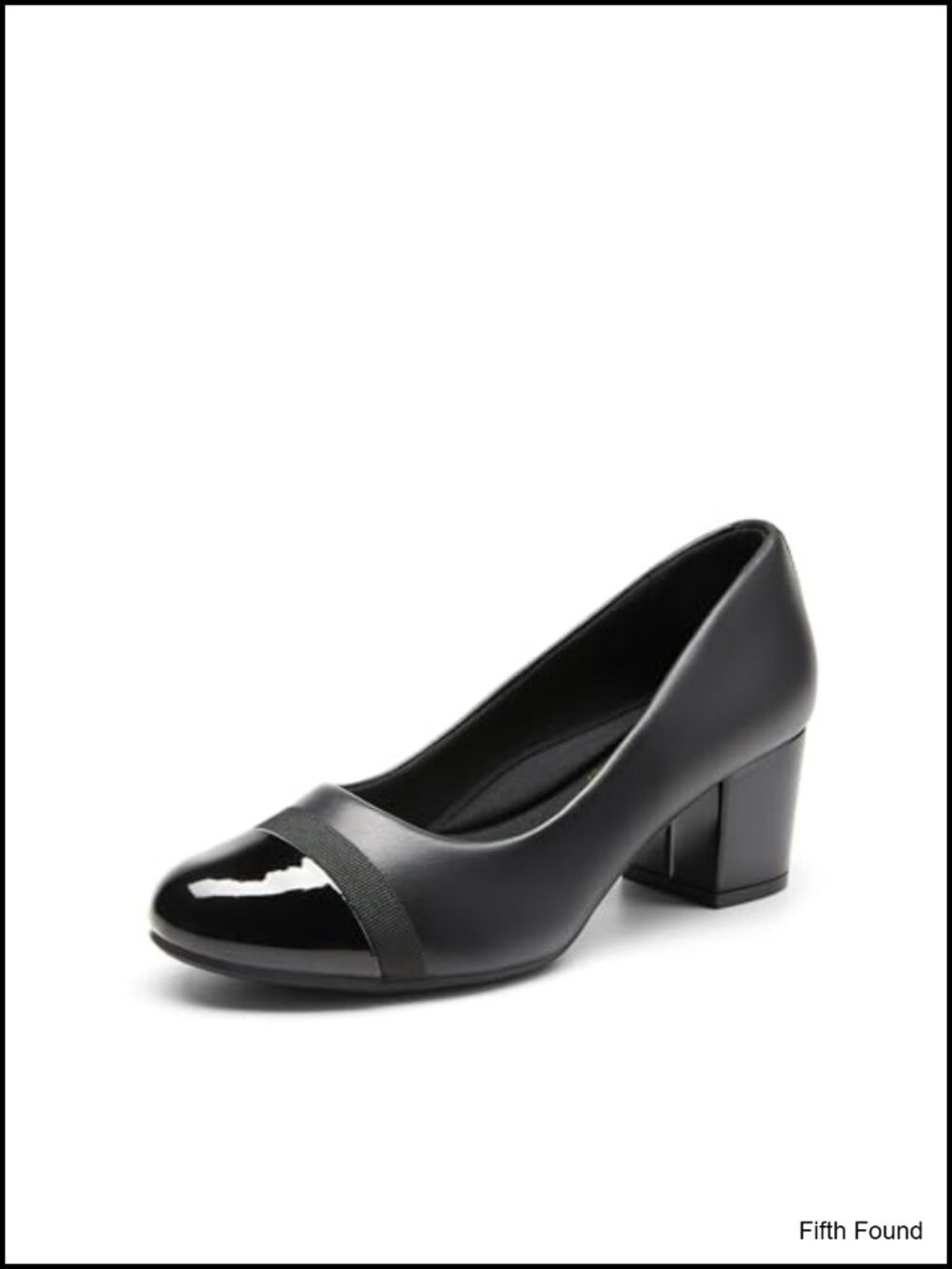Women's Block Heel Pumps Square Toe Dress Shoes Vegan Leather Comfortable